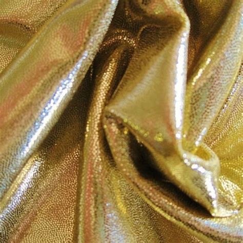 Gold Metallic Spandex Fabric • Metallic Sheen 